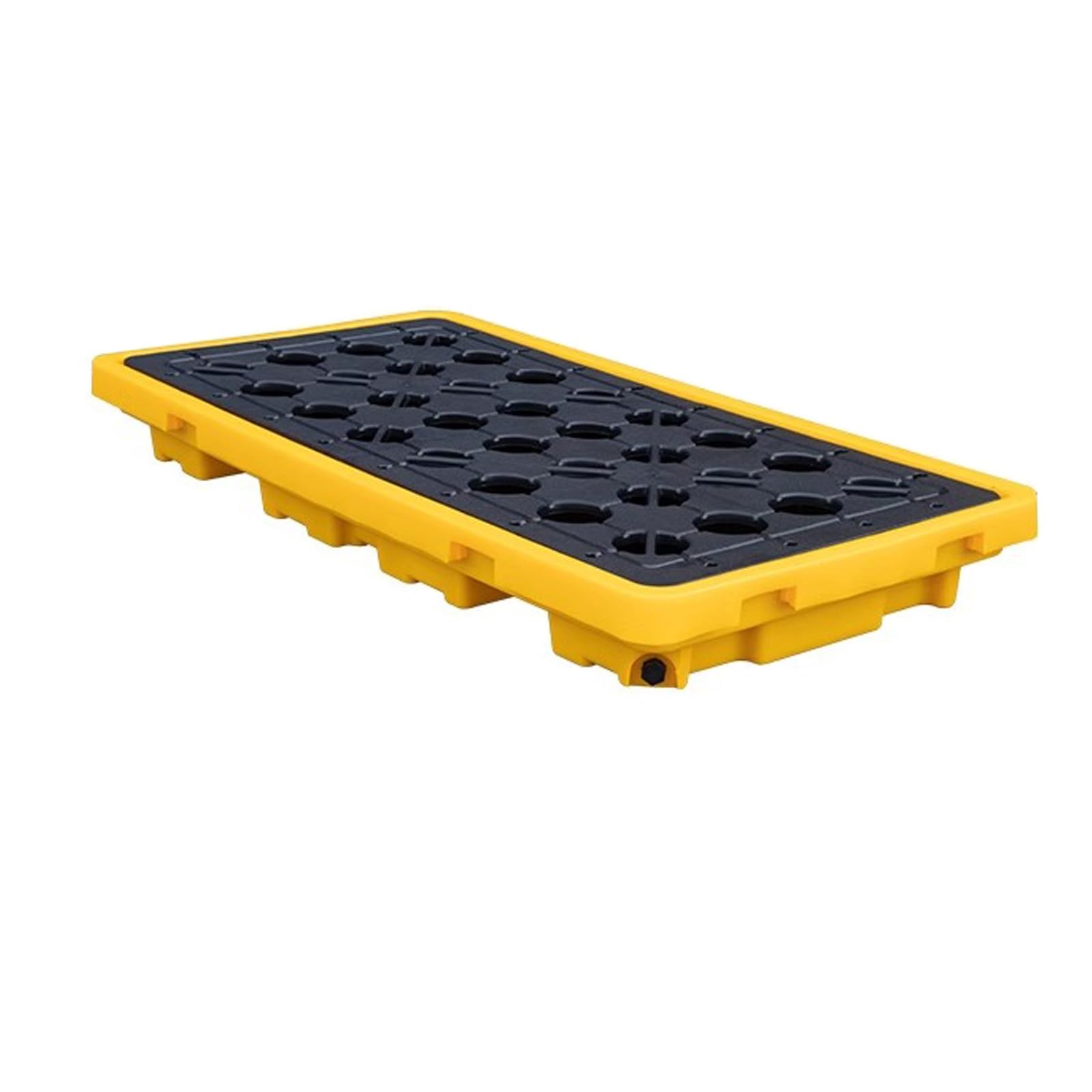QUSYZD Modular Spill Containment Platform with Drain Outlet - Stackable Anti-Spill Pallets, Ideal for Paint Buckets - Heavy-Duty Spill Control Solution,51.2 * 26.8 * 5.9 in