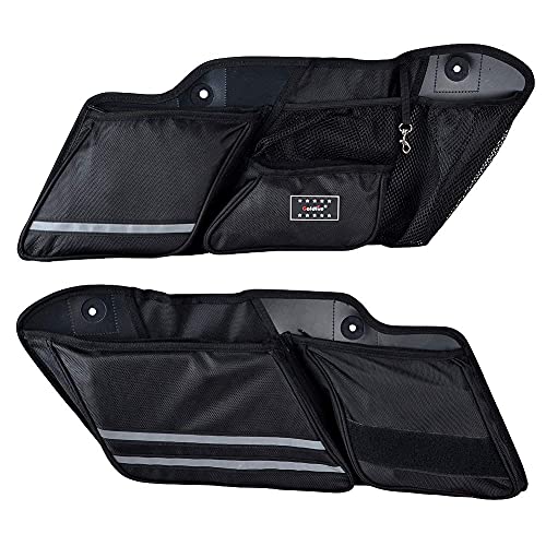 Goldfire Saddlebag Organizer Liners for Harley Saddle Bag Side Tool Organizer Storage Bag For Touring Road King Electra Glide Street Glide 2014-2024 Motorcycle Accessories(Black) by Goldfire - Image 5