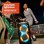 JBL PartyBox Stage 320 - Portable Party Speaker with Telescopic Handle & Wide, Sturdy Wheels, Powerful JBL Pro Sound, Futuristic lightshow, Up to 18 Hours of Play time, Splash Proof (Black) - Image 5