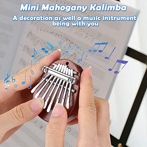 Mini kalimba à 8 touches en bois massif, piano à pouce portable marimba musical avec cordon, cadeau pour enfants… - Les Beatles, Paul McCartney, John Lennon, RIngo Starr, George Harrison Mini kalimba à 8 touches en bois massif, piano à pouce portable marimba musical avec cordon, cadeau pour enfants… – Image 4