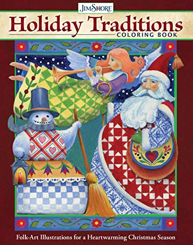 Jim Shore Holiday Traditions Coloring Book: Folk-Art Illustrations for a Heartwarming Christmas...
