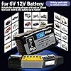 KATBO Automatic Battery Charger 6V 12V Auto-Voltage Detection 2Amp 6 Amp Lead Acid Battery Float Charger Maintainer With LCD Display For Motorcycle Car Boat Marine Lawn mower Atv Toy Car #1