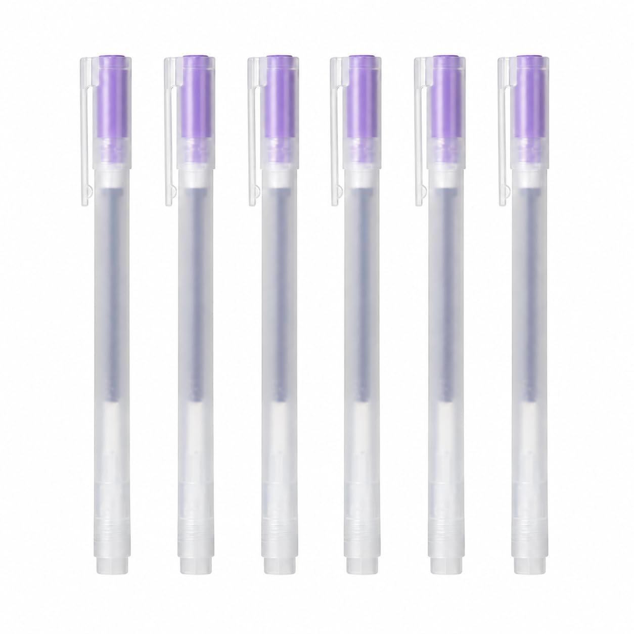 SHAMROCK DYNAMICS Gel Ink Ballpoint Pen Cap Type 0.5mm Purple - Set of 6