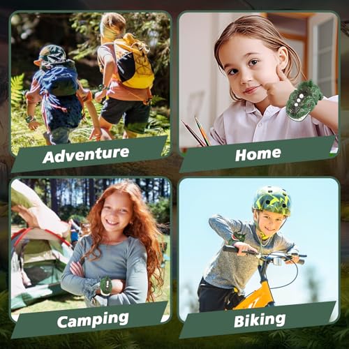 Image of Dinosaur Walkie Talkies for Kids, 2Pcs Rechargeable Dinosaur Toys for Kids | Long Range Dino Walkie Talkies for Camping Gear & Outdoor, Kids Toys Birthday Christmas Stocking Stuffers for Boys Girls