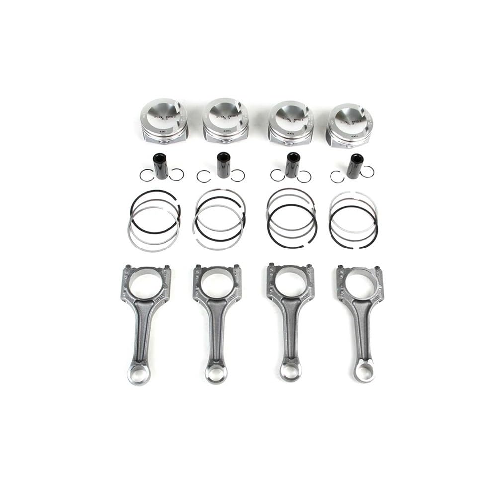 4x Ensembles de pistons et de segments Réparation de bielles for moteurs et composants A4 Pistons, segments, bielles et pièces