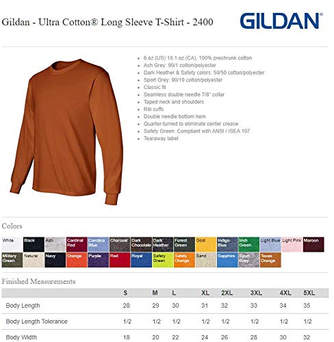 Image of Gildan Men's Ultra Cotton Long Sleeve T-shirt, Style G2400