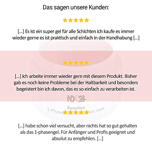 Fiberglas 1-Phasen Allround Gel Rosa Mittelviskos - Uv Fiber Glas Nagelgel - Made in Germany (5ml) – Bild 8