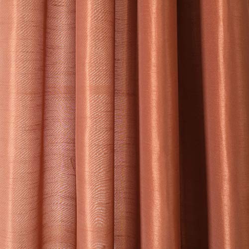 Lush Decor Color Block Prima Window Curtains Panel Set for Living Dining Room, Bedroom (Pair), 54 x 84-inch, 84" x 54", Brown/Rust - Image 3