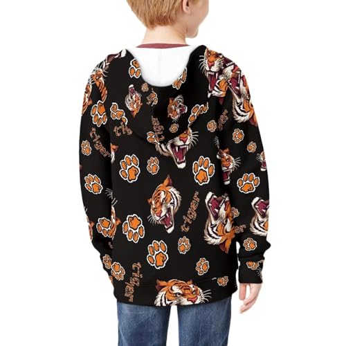 AmzPrint Girl's Hoodie Fun Pullover Unisex Children Drop Shoulder Hooded Sweatshirts Jacket Coat With Pockets4