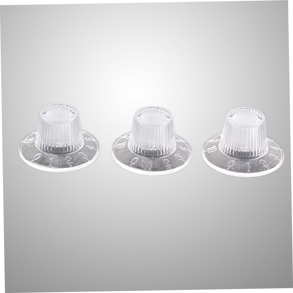 OFFSCH Set of 3 Transparent Knobs Guitar Volume Tone Control for Electric Bass Replacement Potentiometer Fit