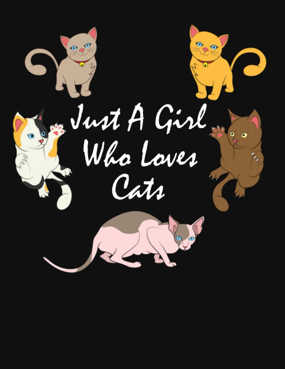 Just A Girl Who Loves Cats: Graph Paper Notebook Quad Ruled 5x5, Beautiful Cats Notebooks , Notebooks for School (Notebooks Graph Paper ), 8,5 x 11 inches , 110 page