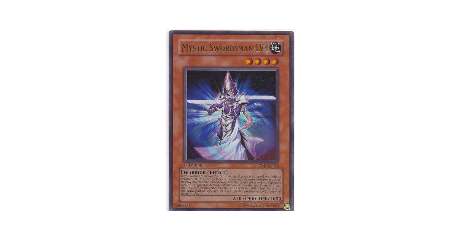 Amazon.com: Yu-Gi-Oh! - Mystic Swordsman LV4 (SOD-EN012