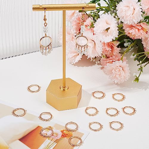 Beebeecraft 1 Box 16Pcs Chandelier Connector Charms 18K Gold Plated Round Circle Connectors Hollow Pendant Findings with 4 Loops for DIY Jewellery Gift Bracelets Necklaces Making - Image 4
