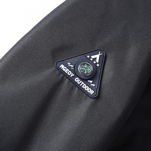 Image of MGEOY Boys Girls Rain Jacket Lightweight Waterproof Hooded Fleece Lined Raincoat Windbreakers for Kids