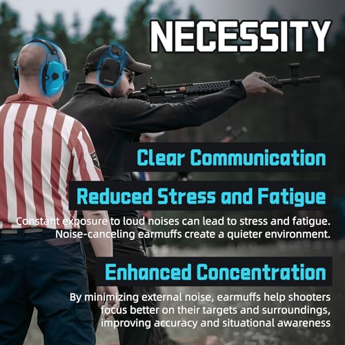 Image of ZOHAN EM054 Electronic Ear Protection for Shooting Range with Sound Amplification Noise Reduction, Ear Muffs for Gun Range