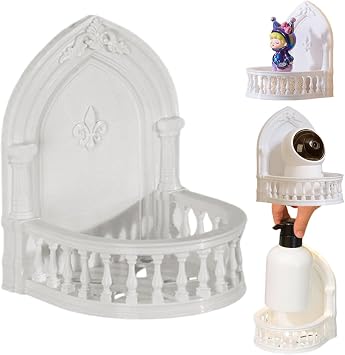 OULIGET Acrylic Mini Floating Shelf,European Court Style Wall Mount Bracket,Dollhouse Decor Accessories,Mounted Storage for Doll Pop Figures Camera Plants Pictures