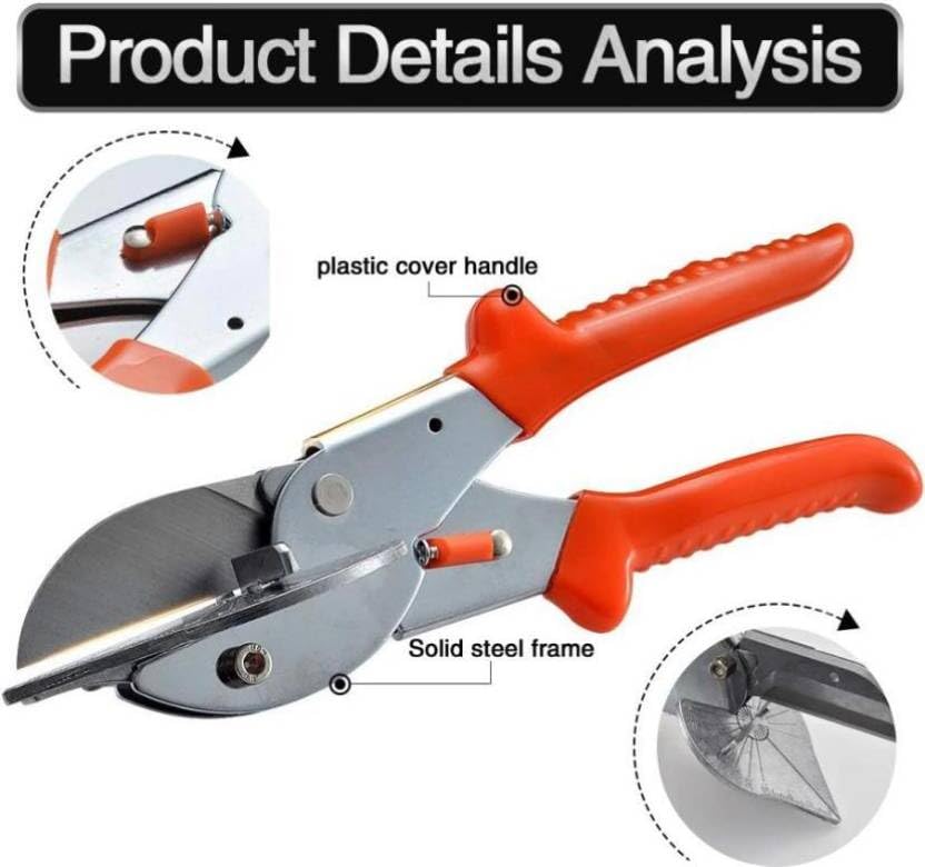 EPITECH MART Cutter Orange Color Tools Multi Angle Groving, Bending Making and (Cutter) Soft Wood, Plastic, PVC Hand Tools 45 Degree to 120 Degree (Handle Color - Vary), 1