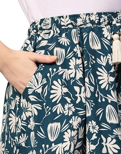 Image of B STORIES Women's Viscose Printed Lounge Culotte Shorts (Pack of 2)