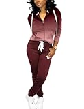 Two Piece Outfits for Women Tracksuit Sweat Suits Workout Jogging Sets Loungewear with Pocket