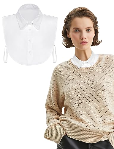 Faux Col à Volants Amovible Pour Femme - Blanc Ou Noir - Style Victorien - Pour Pulls, Robes, Chemisiers