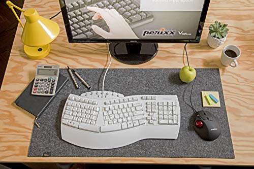 Image of Perixx PERIBOARD-512 US Wired Ergonomic Split Keyboard - 104-Key Full-Size QWERTY Layout, Integrated Palm Rest, 7 Multimedia Hotkeys, Plug-and-Play USB (White)
