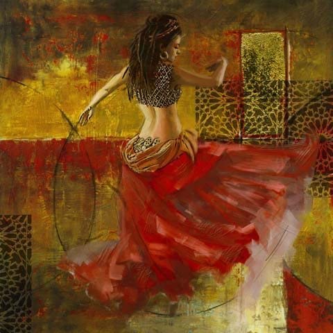 Poster Danseuse Orientale Rf501 - Affiche Vintage HQ 40x60 Cm - PostersAndCo