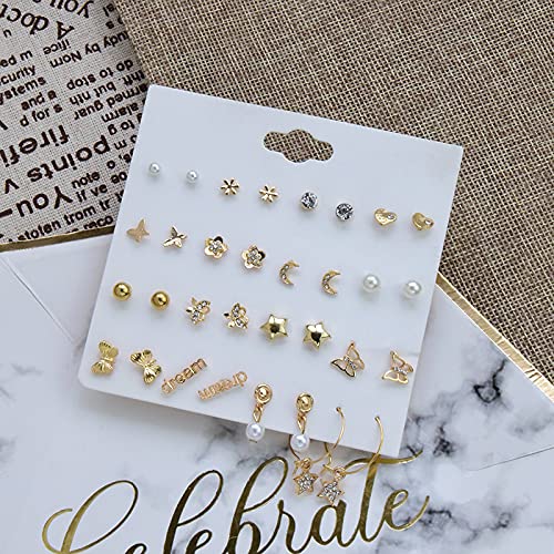 80 Pairs Earring Sets for Women Hypoallergenic Assorted Multiple Stud Earrings Set Cute Star Moon Heart Ball Faux Pearl Small Butterfly Jewelry Graduation Gifts4