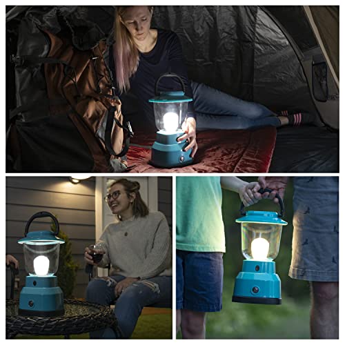 Enbrighten Led Large Camping Lantern, Battery Powered, Usb Charging, 800 Lumens, 200 Hour Runtime, Carabiner Handle, Hiking Gear, Emergency Light, Blackout, Storm, Hurricane,Teal #TOP1
