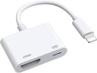 [Apple MFi Certified] Lightning to HDMI Adapter Digital AV, Compatible with iPhone to HDMI Adapter with Charging Port 1080P Sync Screen Converter for iPhone 14/13/12 iPad iPod to TV Monitor Projector