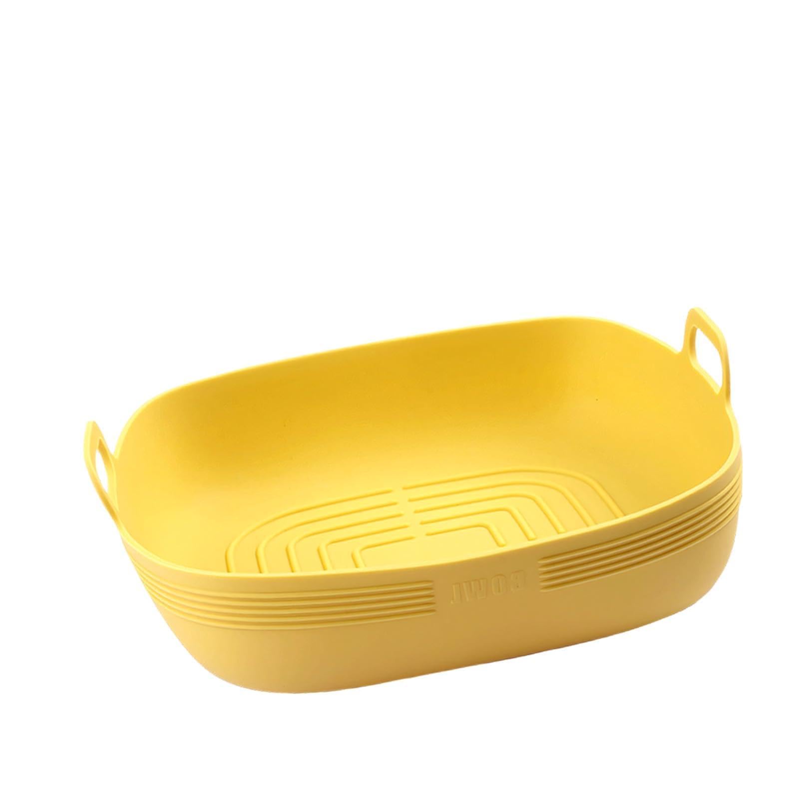 LUCKGONI Silicone Air Fryers Basket With Raised Lines For Even Heating Dishwasher Safe And For 5 8 To 8 Quart Air Fryers
