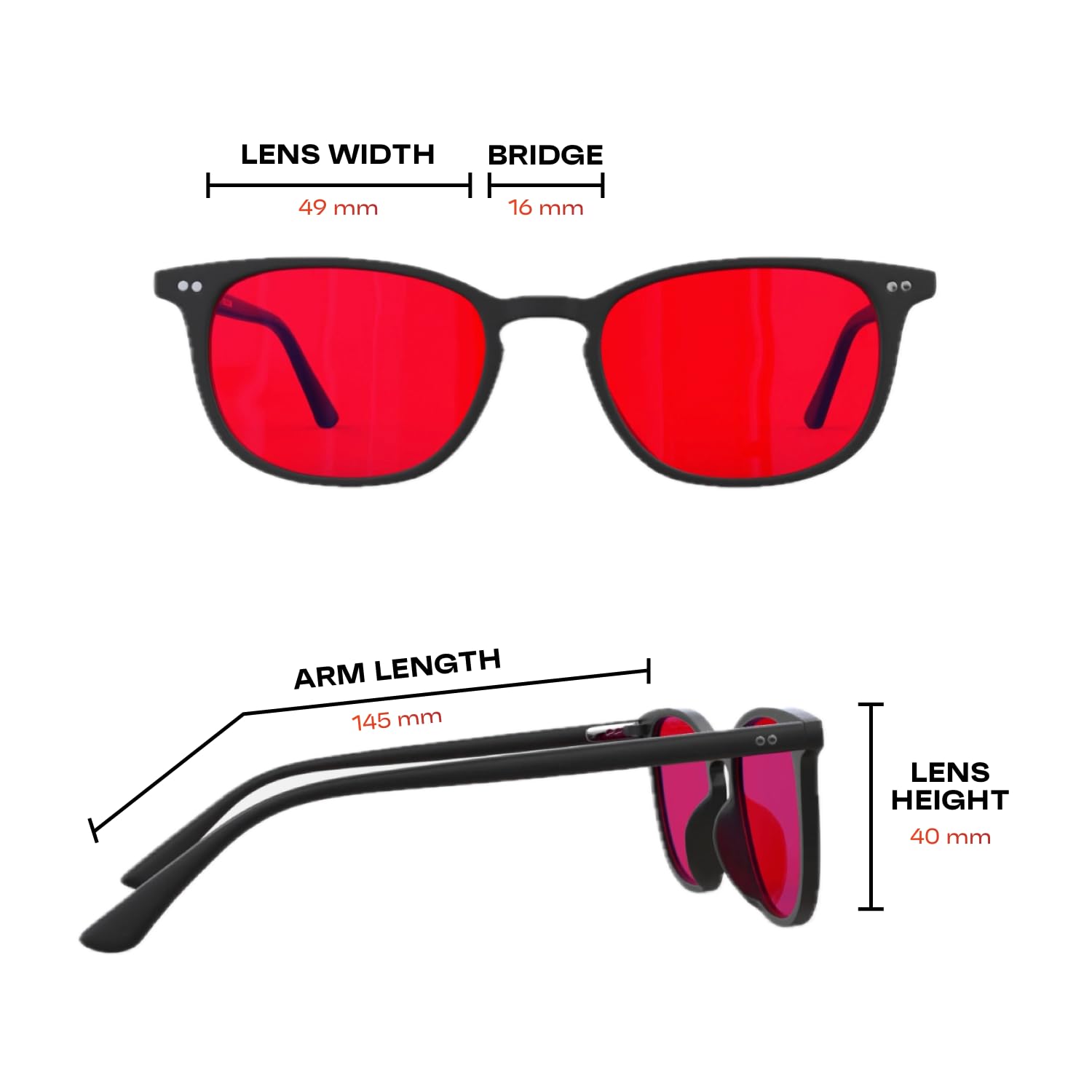 EMR-TEK Freya Lunettes de lumière bleue pour homme et femme, monture noire, verres jaunes, verres bloquant la lumière bleue pour un usage quotidien, aide à réduire les tensions et bleu naturel