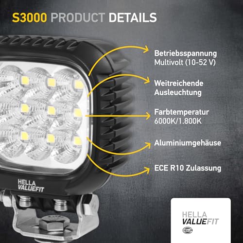 Lámpara LED de trabajo Hella S3000 3000 lúmenes miniatura 5
