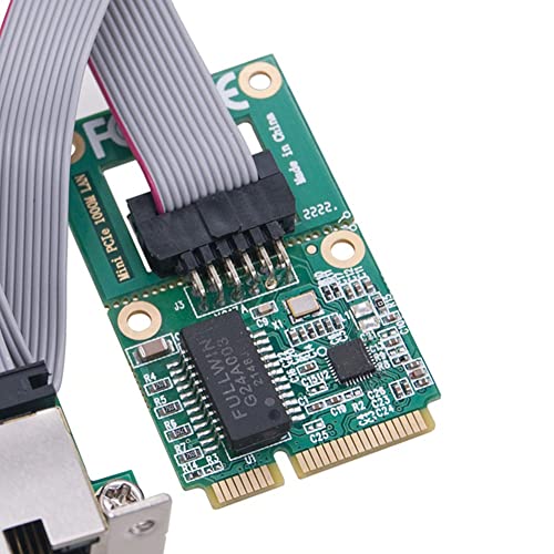 New Mini PCI-E Network Card 1000Mbps Gigabit Ethernet NIC Adapter RTL8111F PCI Express 10/100/1000M RJ45 LAN, Green miniatura 6