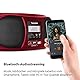 TechniSat DIGITRADIO 1990 - Stereo-Boombox mit DAB+/UKW-Radio und CD-Player (Bluetooth-Audiostreaming, Kopfhöreranschluss, USB, AUX in, Ladefunktion, Uhr, 2 x 1,5 Watt Ausgangsleistung) rot
