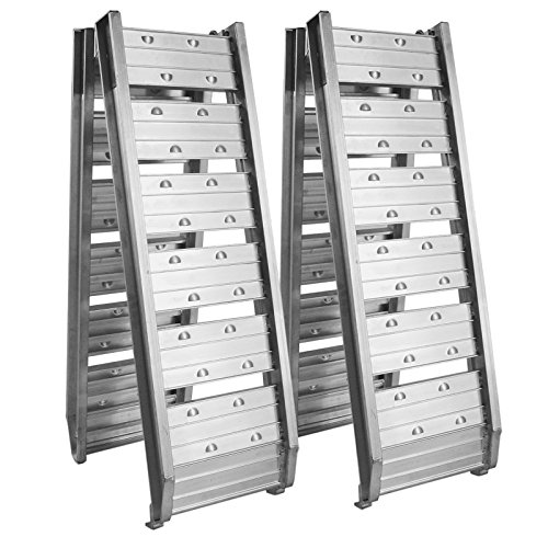 2x Rampe de chargement moto ATV quad pliable aluminium rail collision 182cm 400kg