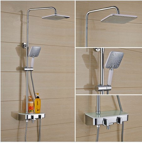 Colonne de douche Gowe chromée pour transformer votre salle de bain en spa à la maison