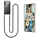 Transparent Case günstig Kaufen-Casecret Handykette für Samsung Galaxy S23 5G Hülle mit Band Transparent Case Silikon Clear Handyhülle zum Umhängen mit Kette Schlüsselband Umhängeband Necklace Schutzhülle Schwarz