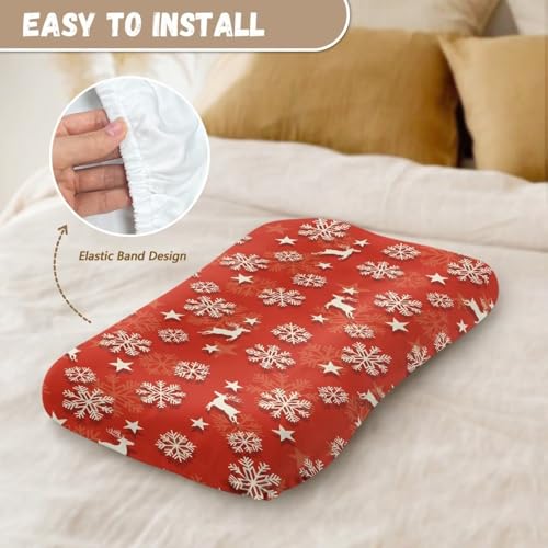 Image of ZOUTAIRONG Snowflake Elk Bassinet Sheetsack Bassinet Sheets for Christmas Neutral Unisex Fitted Baby Bassinet Sheets Set for Standard Bassinets for Baby Boys or Girls