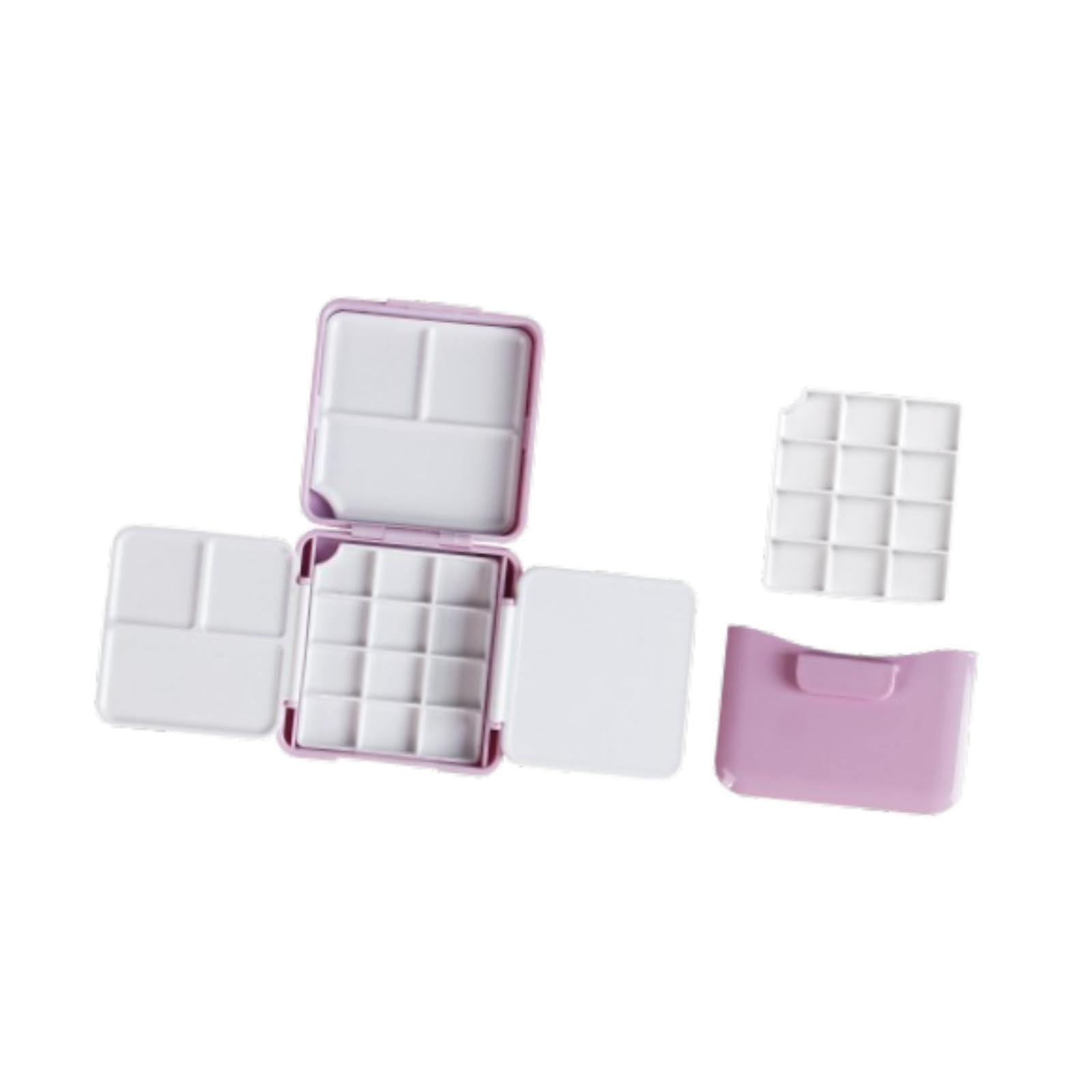 Colaxi Watercolor Palette with Washing Bucket Mini for Professional Beginner Travel Paint Palette for Sketching Acrylic Oil Painting, Pink