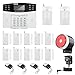 Price comparison product image Home Security System, Thustar Professional Wireless Home Alarm System Remote Control Intelligent LED Display Voice Prompt House Business GSM Wireless Burglar Alarm Auto Dial External Siren