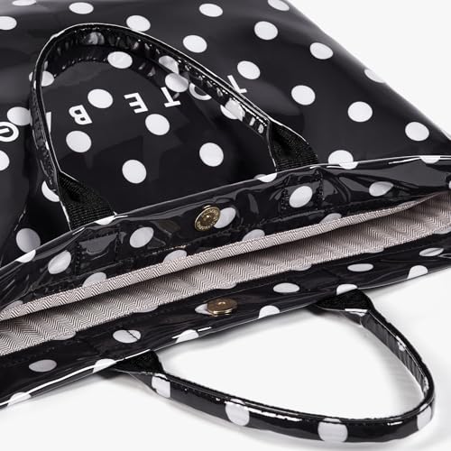 Image of Lushandy PVC Tote Bag for Women Jelly Beach Bag Top Handle Hobo Handbag | Water-Resistant, Wipe Clean, Lightweight
