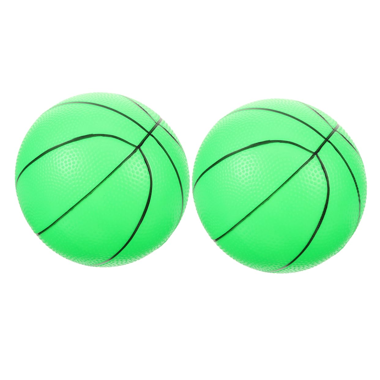 ibasenice 2Pcs Glow Dark Basketballs Inflatable PVC Bouncy Balls for Outdoor Games Birthday Parties High Elasticity Easy to Locate in Low Light Durable Design