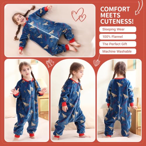 Image of MICHLEY Flannel Sleeping Sack,Baby Sleeping Bag Wearable Blankets 9M-6Y