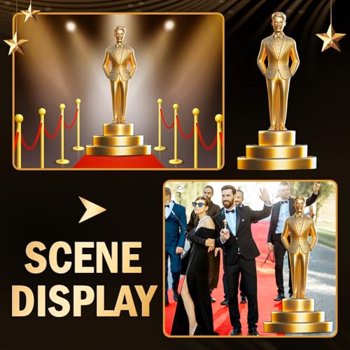 Statue de récompense masculine dorée de 1,8m Jetec pour décoration de fête