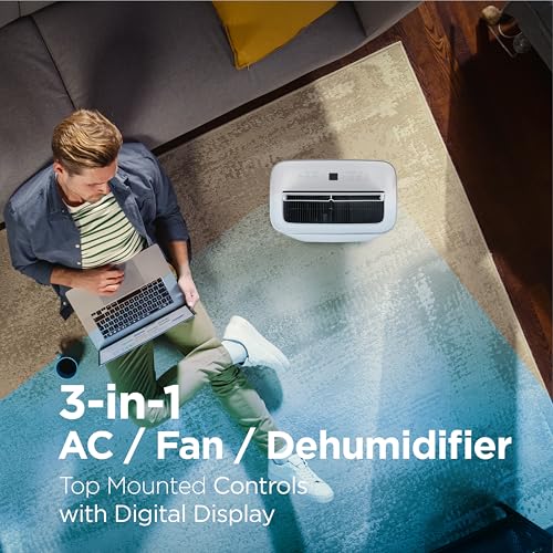 Image of BLACK+DECKER Smart Portable Air Conditioner,12,000 BTU, for Rooms Up To 550 Sq. Ft., Portable AC with Inverter Compressor & Window Kit, BPACT08NM, White