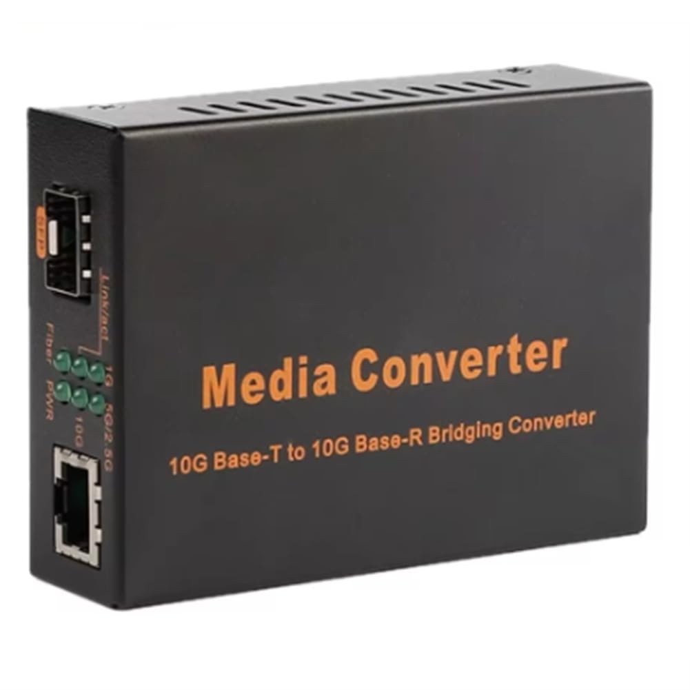 Convertisseur de Média Fibre Optique 1,25G/10G Émetteur-Récepteur à Fente SFP Ethernet Conversor à Fibre Emplacement SFP+ Prise UE