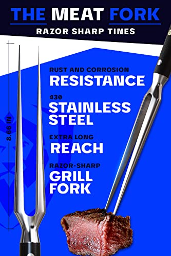 Dalstrongmeatfork7inchtheimpalerdualprongcarvingbbqforkhighcarbonstainlesssteelg10garolitehandleprofessionalbarbecuecarvingforkkitchenutensils Urban Country Home Decor Dalstrong meat fork 7 inch the impaler dual prong carving bbq fork high carbon stainless steel g10 garolite handle professional barbecue carving fork kitchen utensils urban country home decor