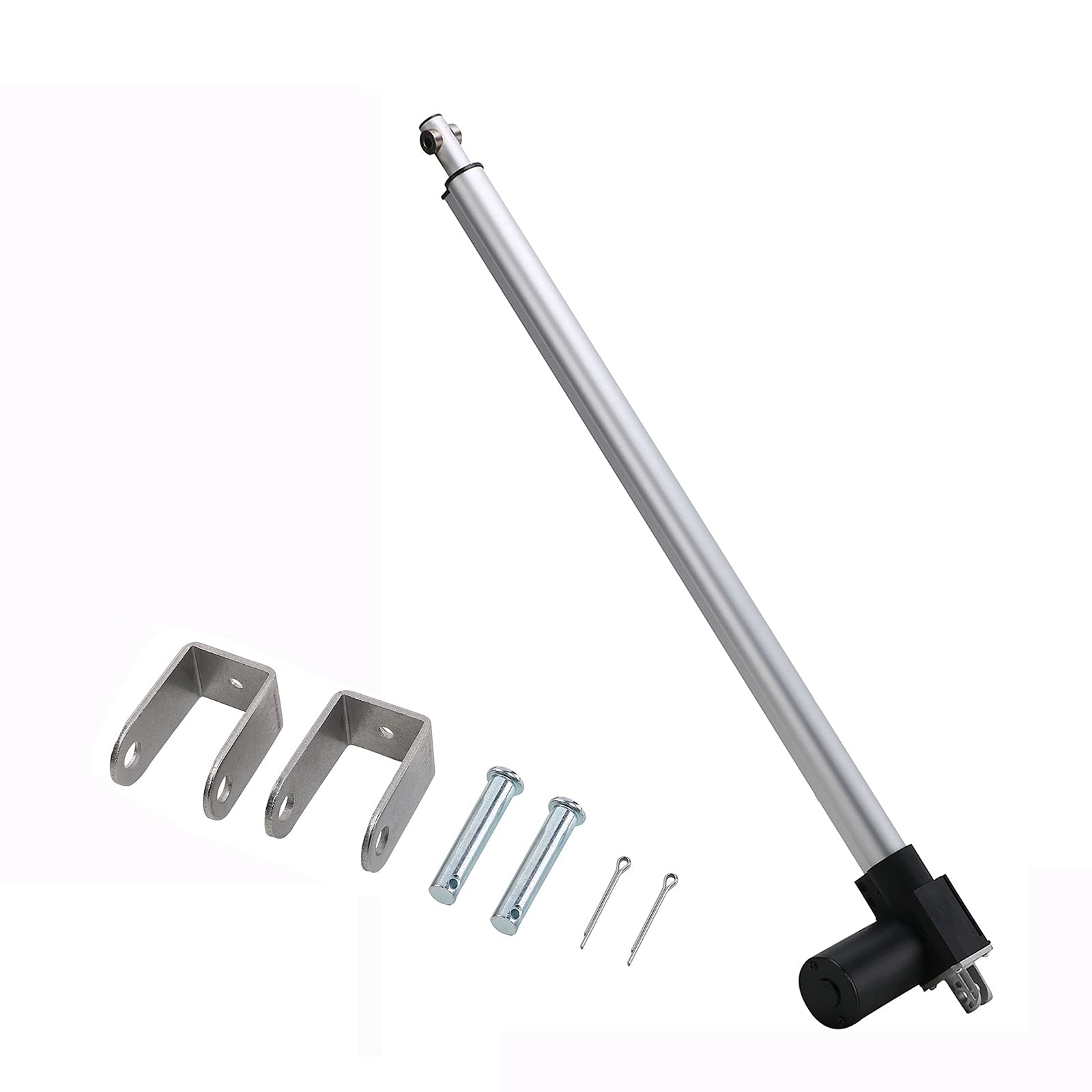 JQDML Electric Actuator 24 Inches 600mm Linear Cylinder 12V Actuator 6000N 1320lbs Heavy Duty Electric Actuators with Mounting Bracket for TV Table Lift, Massage Bed and Electric Sofa