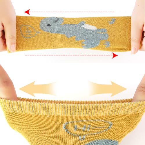 5 Pairs Toddler Grip Socks Cotton Non Slip Baby Socks Cute Cartoon Toddler Girls Boys Crew Socks4