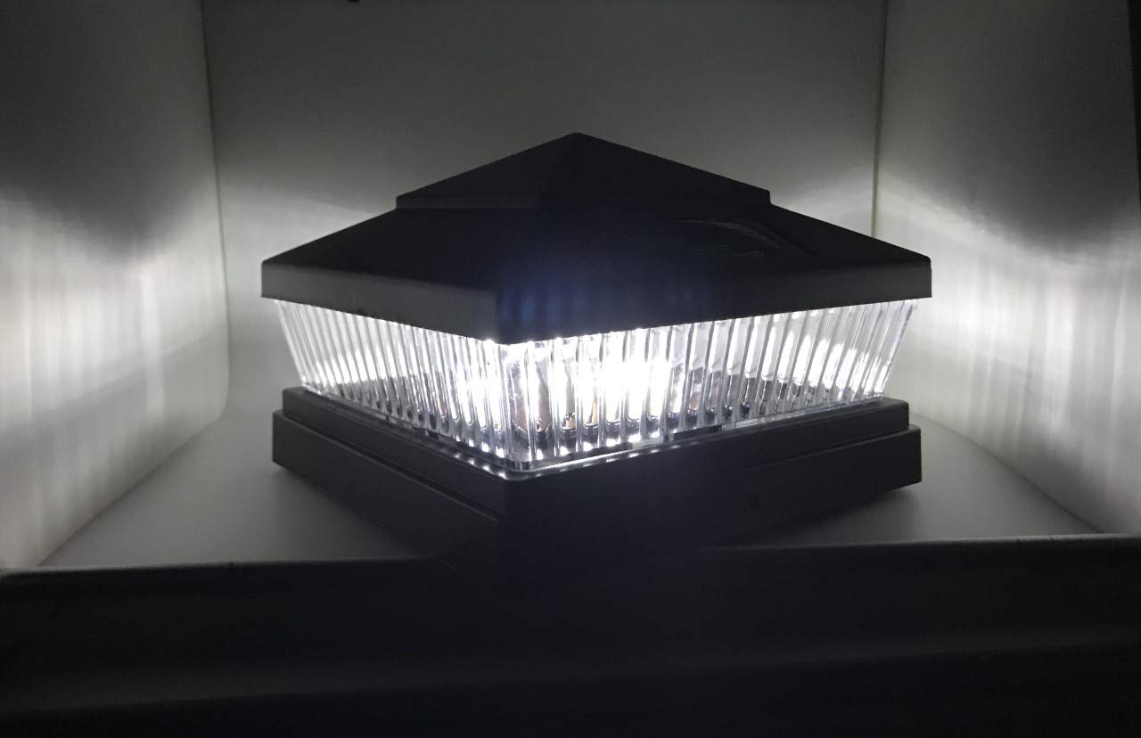 8-Pack Solar Dark Brown Finish Post Deck Fence Cap Lights for 5